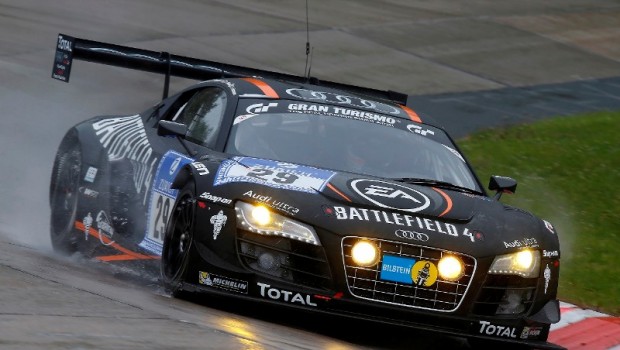 Blancpain GT 2014 Four Audi R8 LMS Cars On Grid