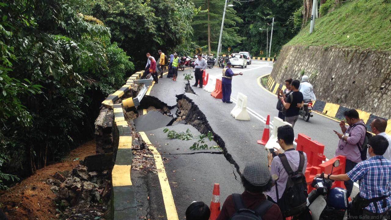 This road edge cracking could have hurt motorist