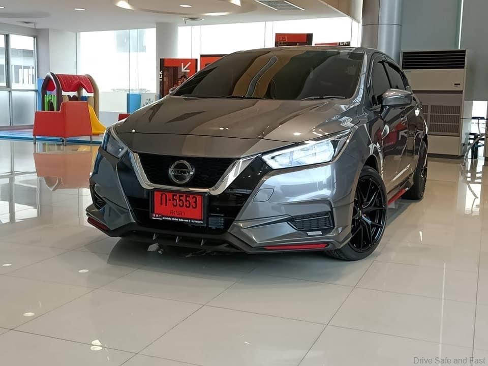 Nissan Almera Fitted With Bodykit In Thai Dealership