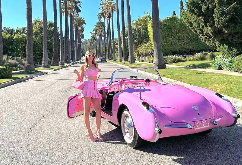 Barbie Gets To Drive A Restomod Electric Classic Corvette